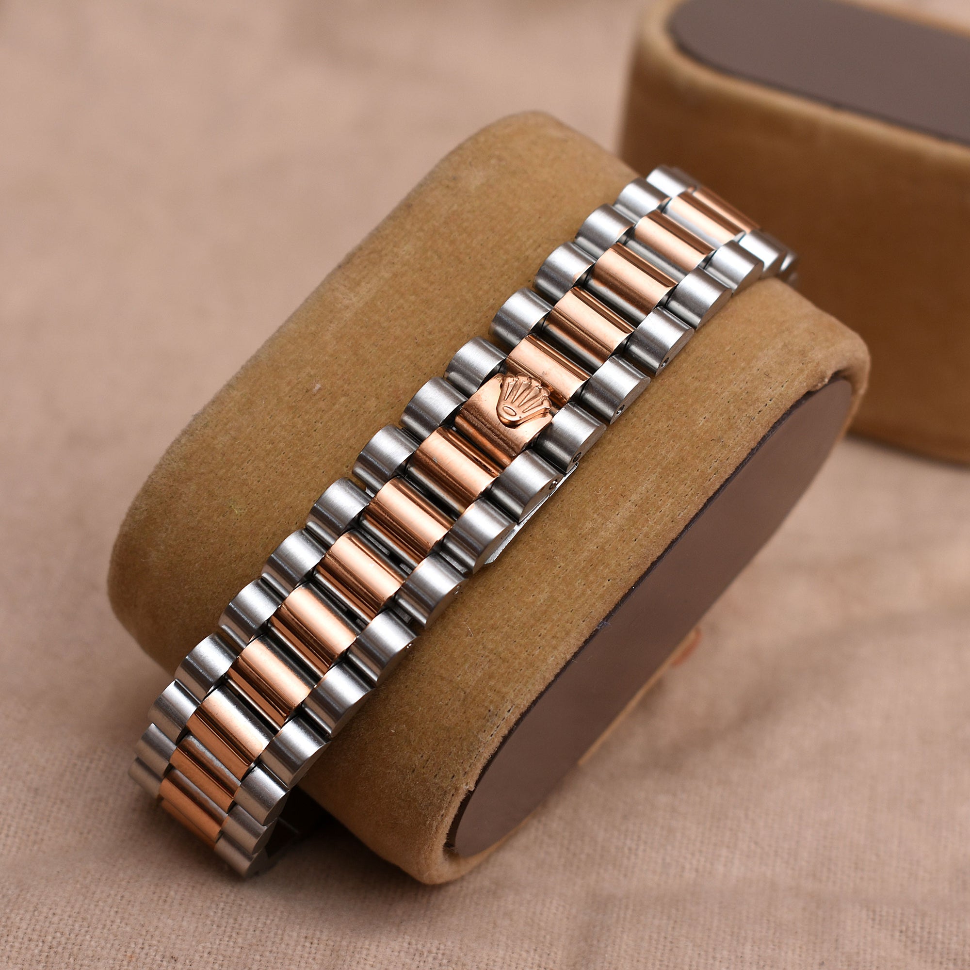 Brevick Rolex Silver & Copper Day & Date