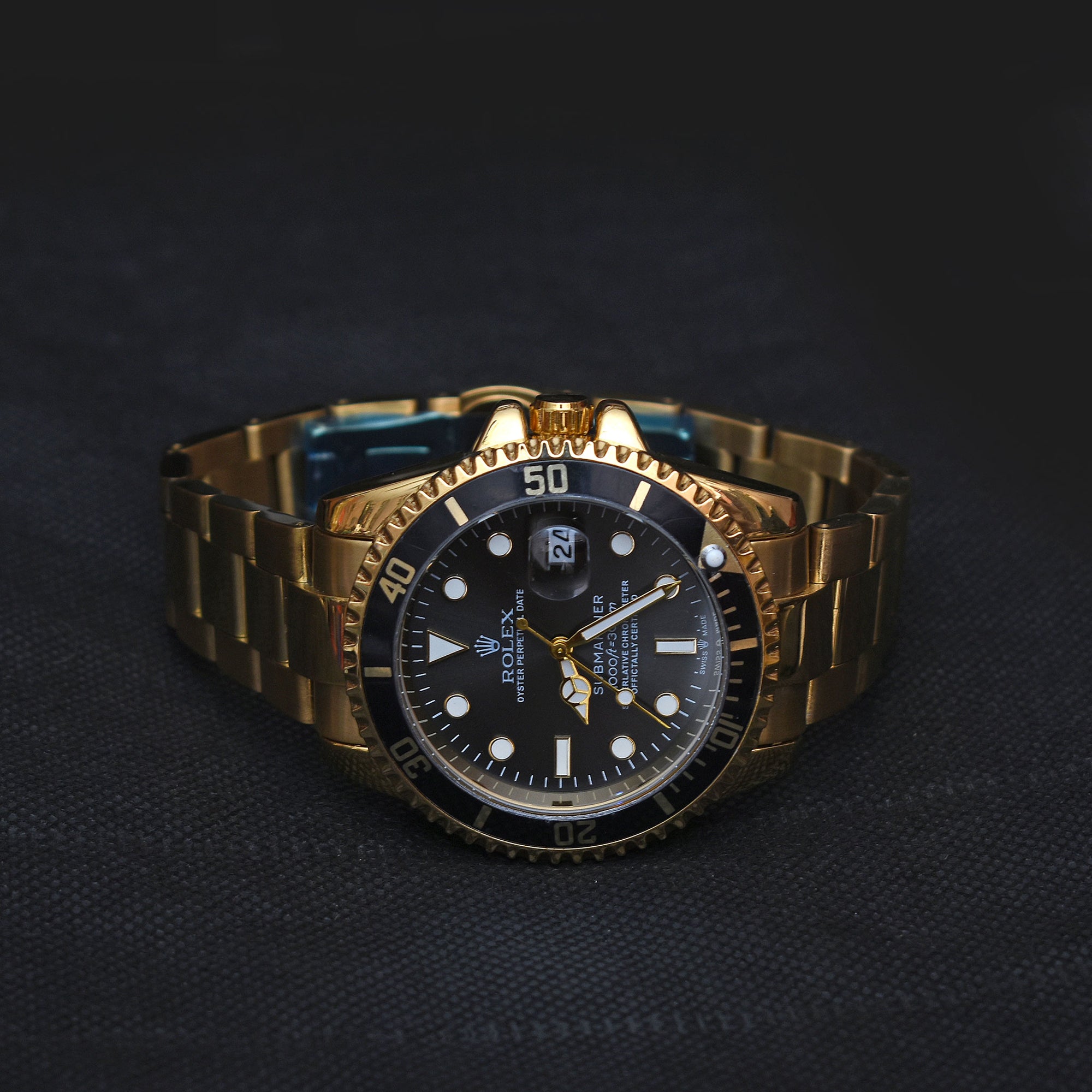 Rolex Submariner Gold Semi-Automatic Watch Jubliee