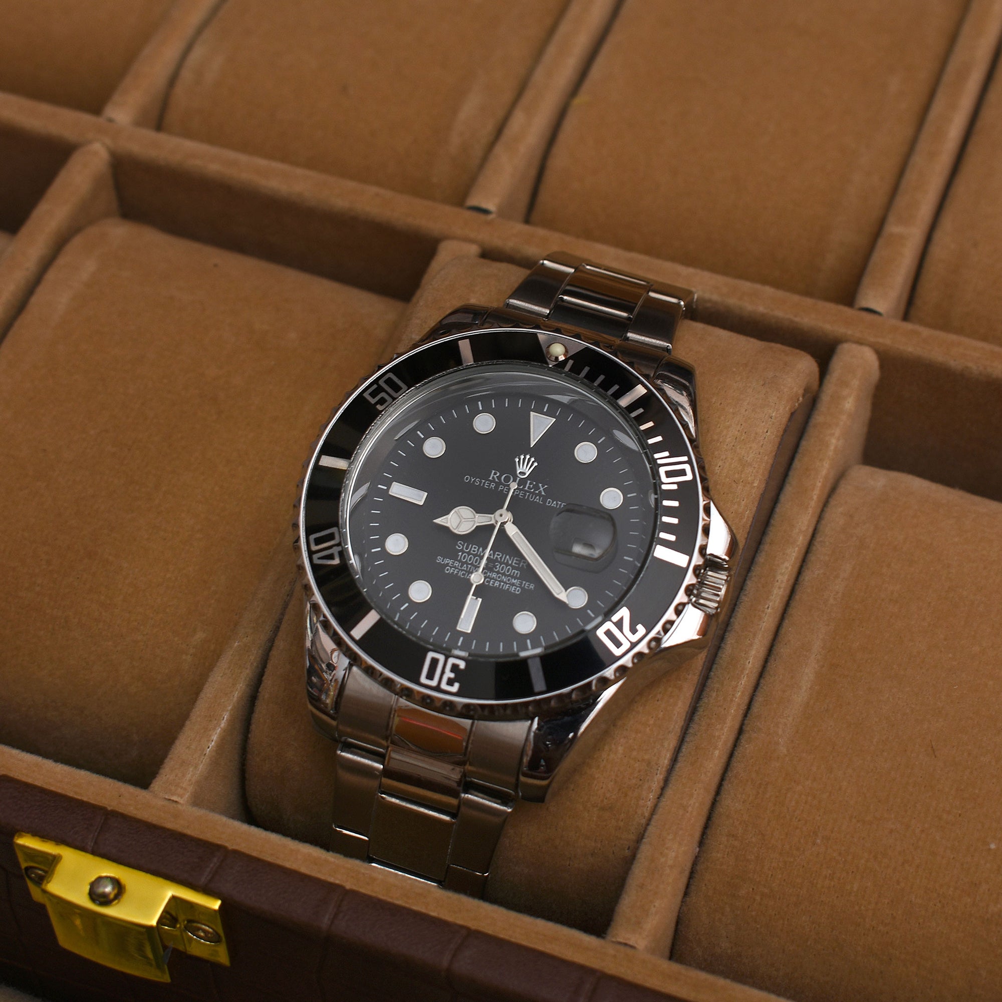 Rolex Submariner Silver & Black Tone Dial Watch