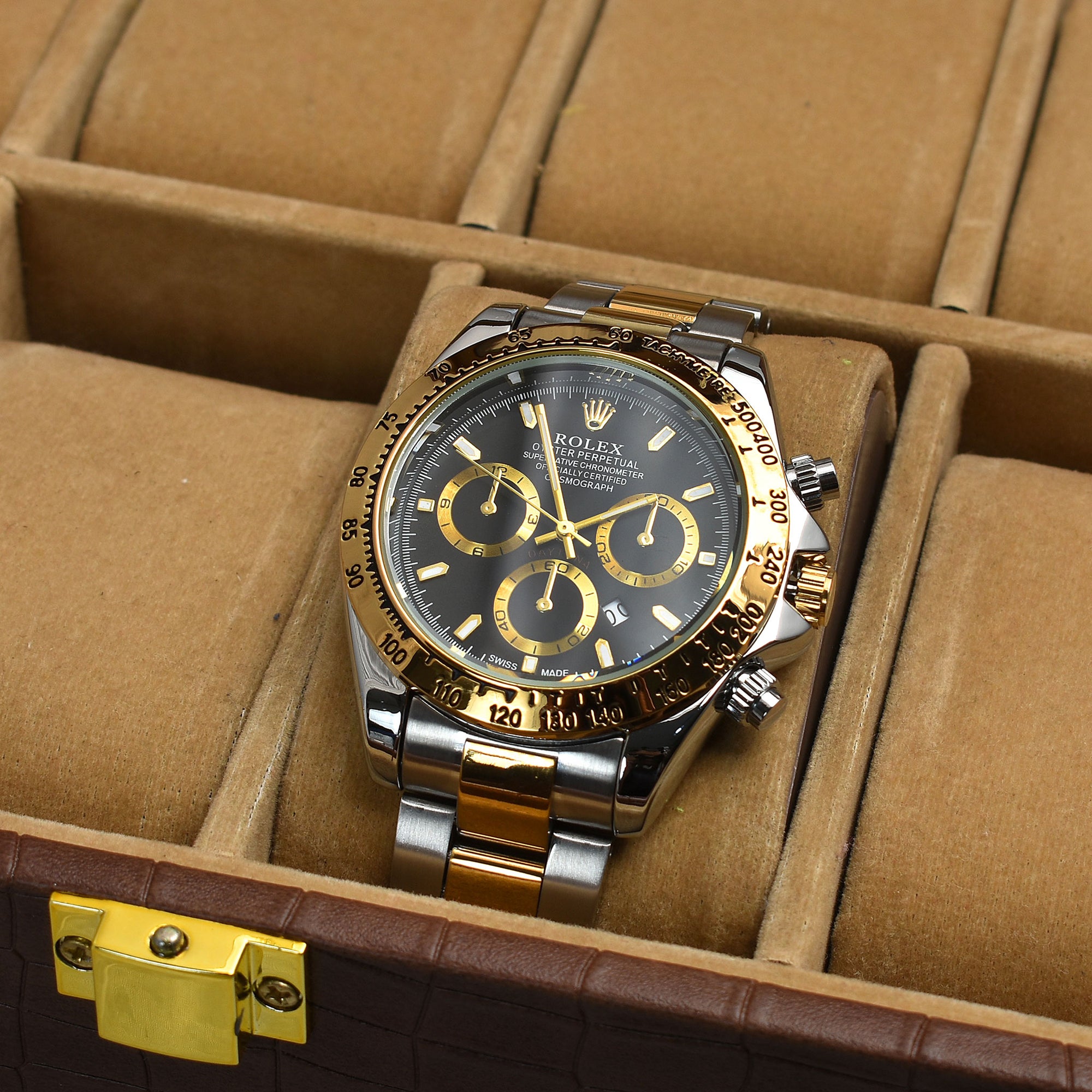 Brevick Rolex Black & Golden