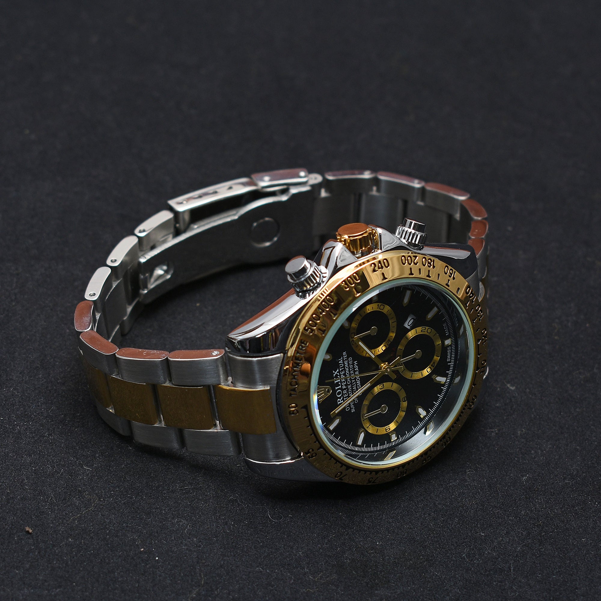 Brevick Rolex Black & Golden