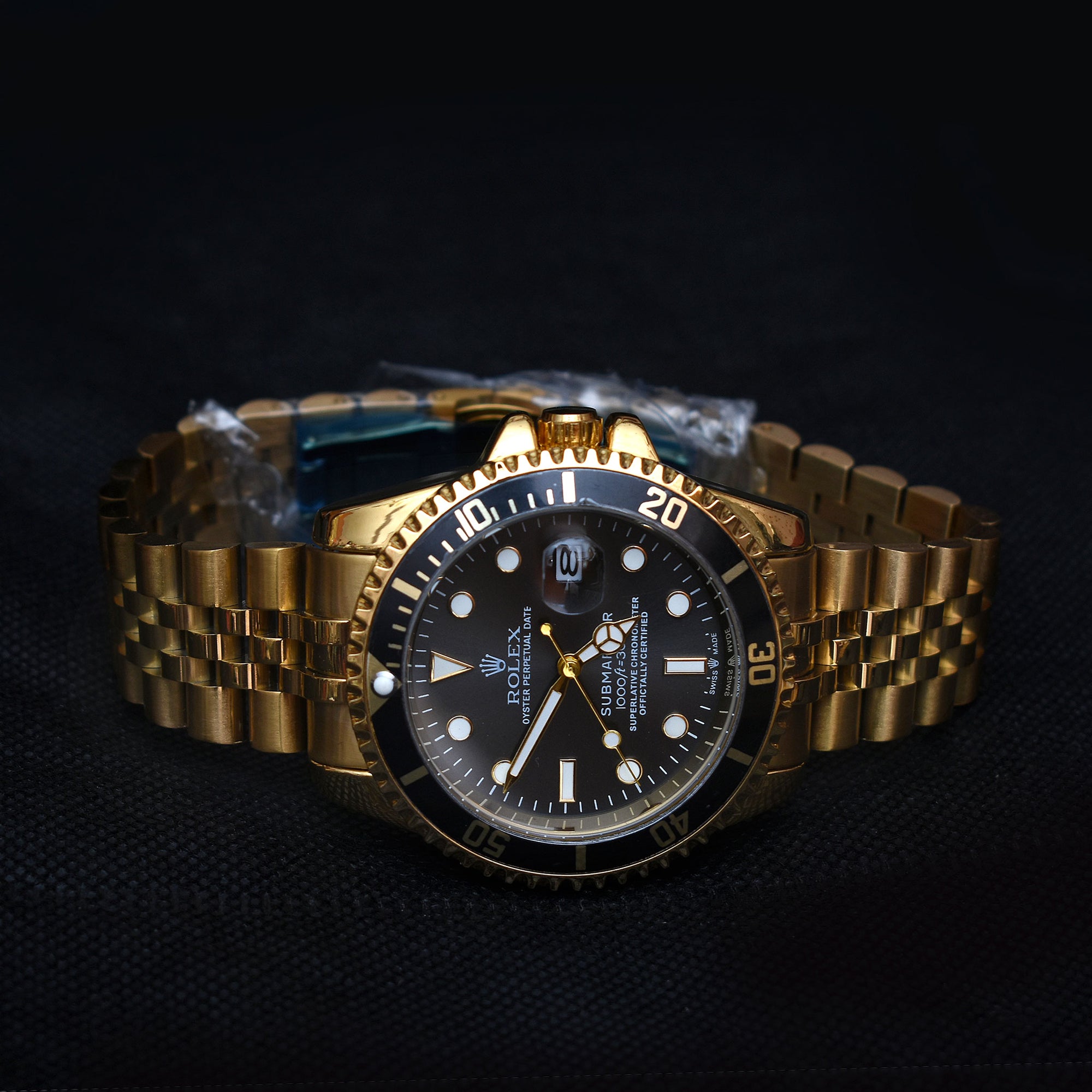 Rolex Submariner Gold Semi-Automatic Watch Jubliee