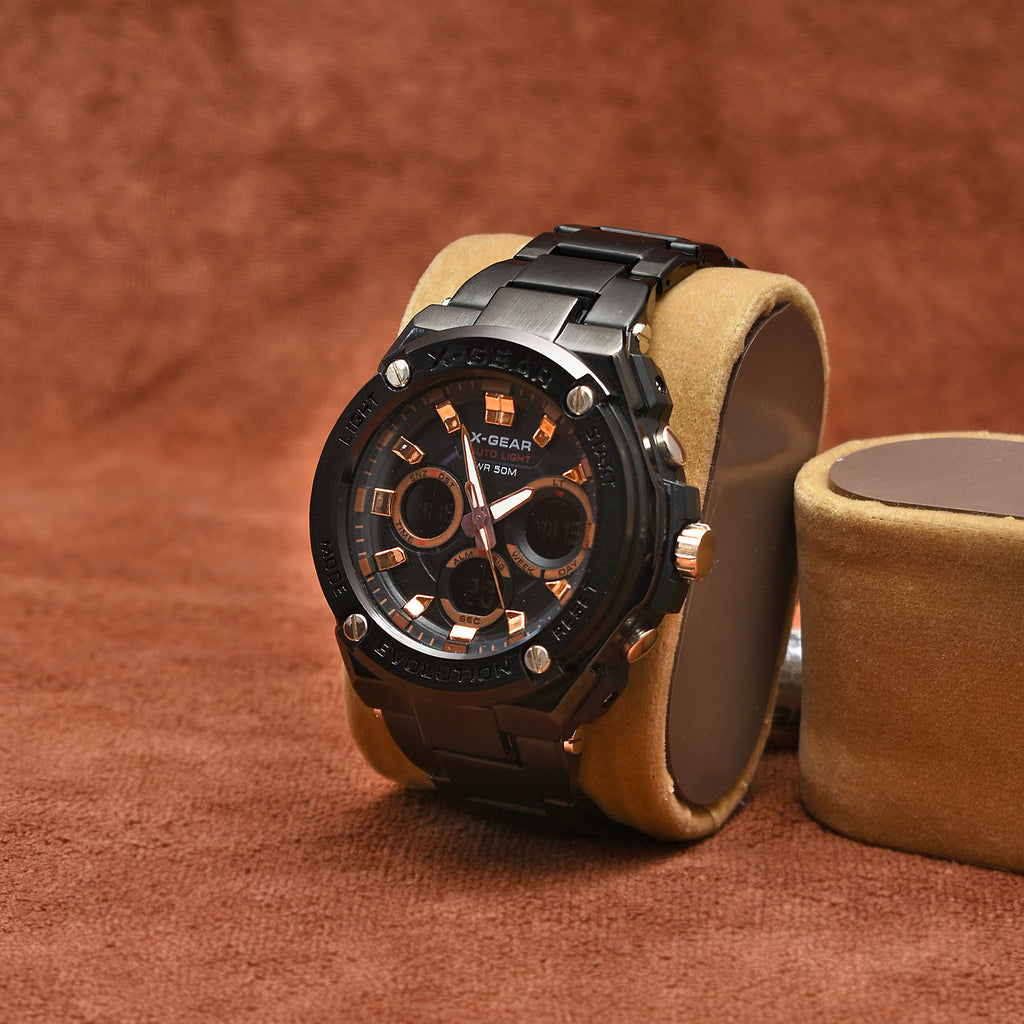 X Gear Dual Display Watch Black