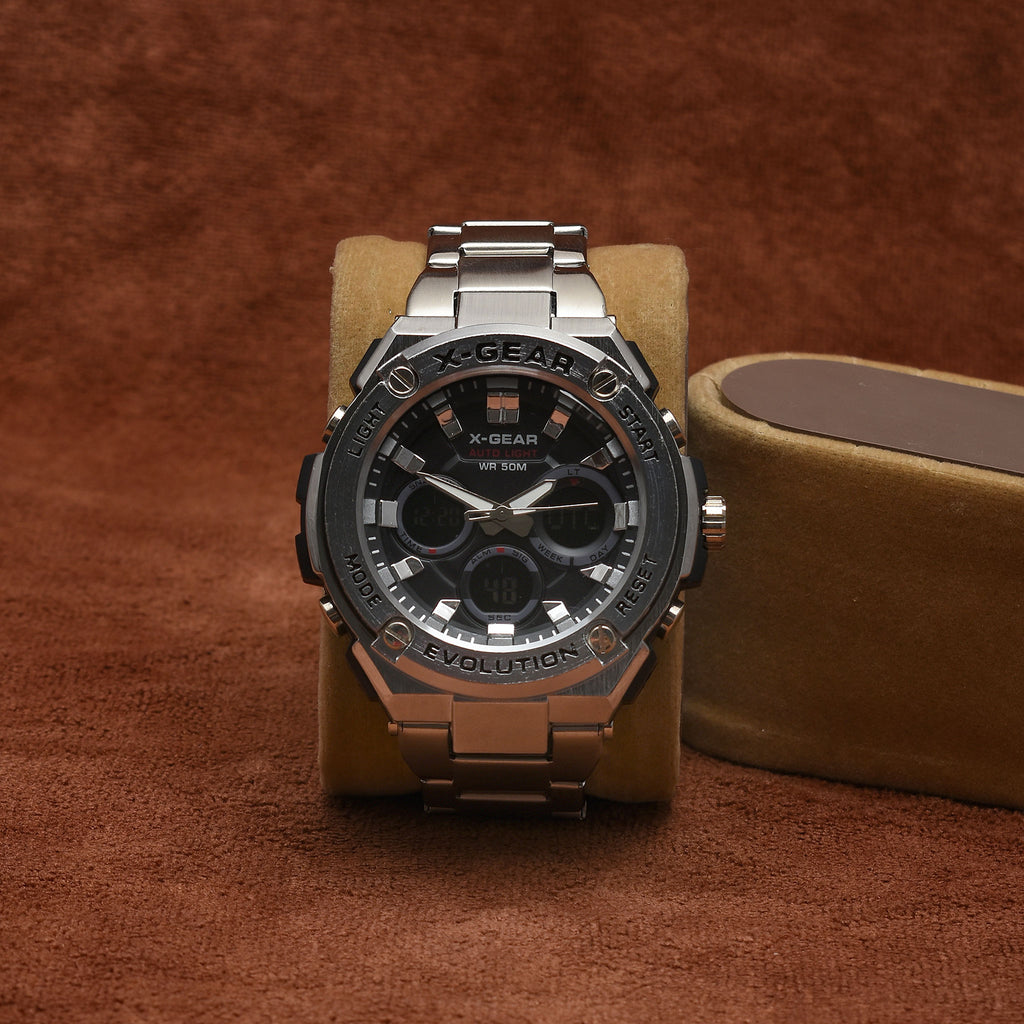 X Gear Dual Display Watch Silver