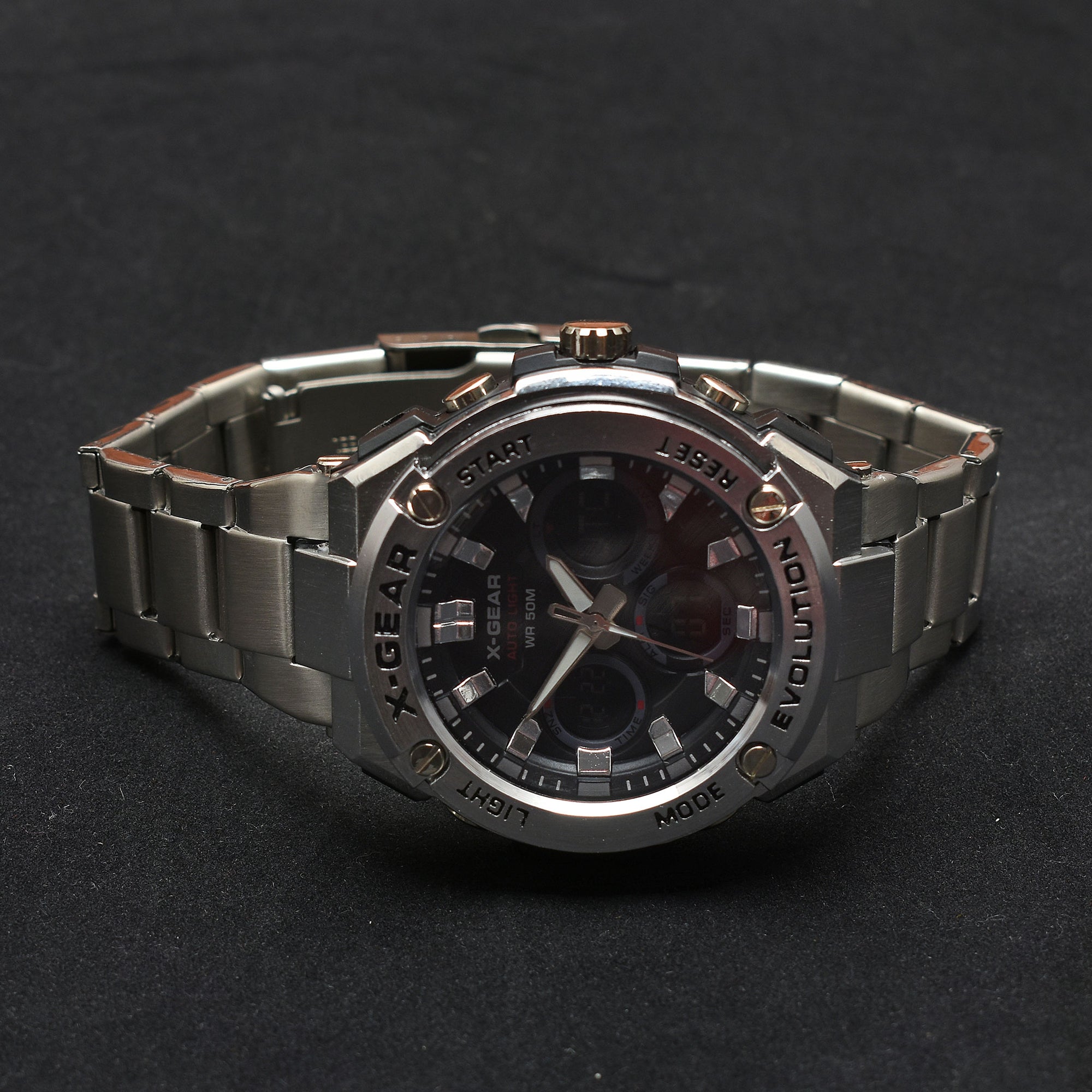 X Gear Dual Display Watch Silver