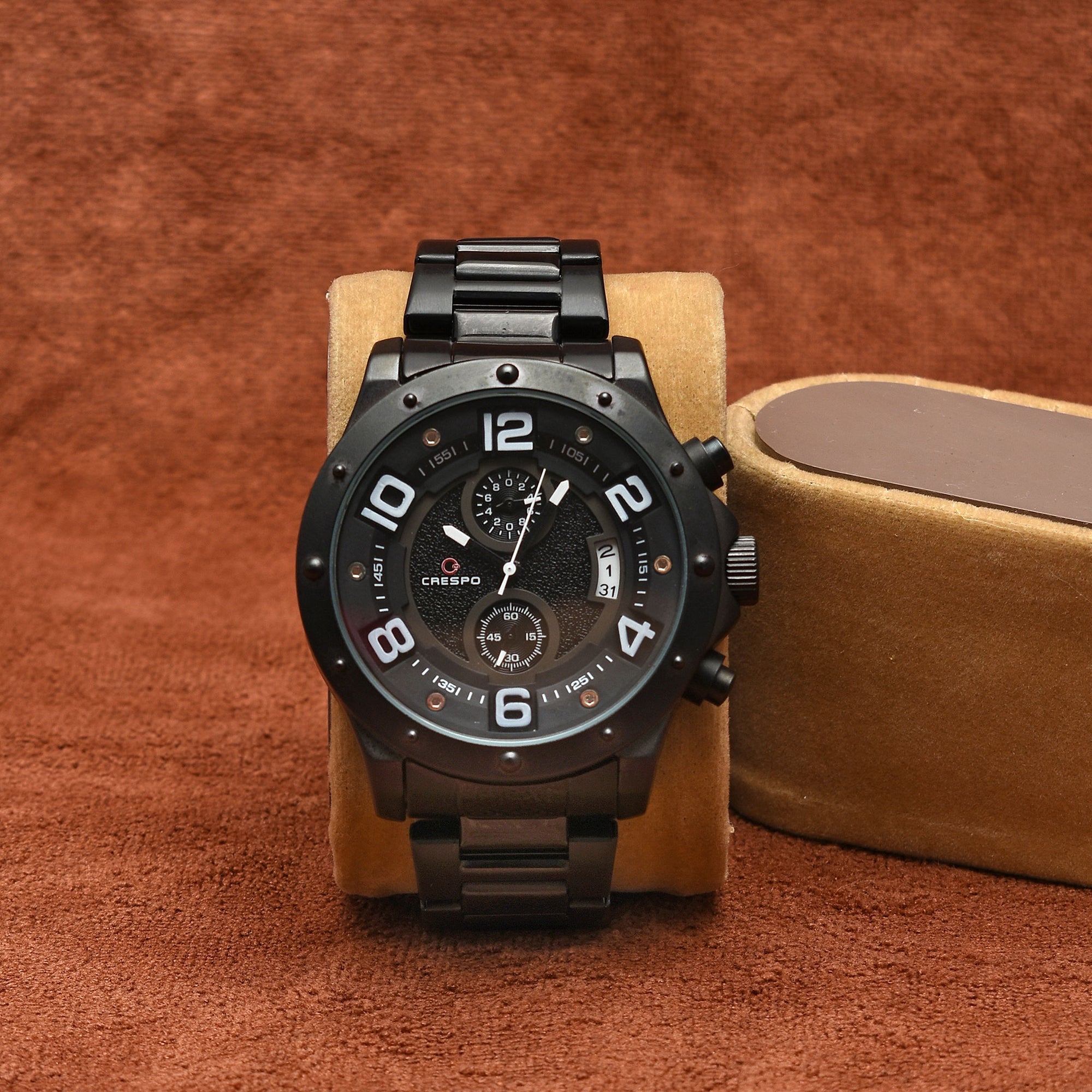 CRESPO MATE BLACK CHRONOGRAPH WATCH