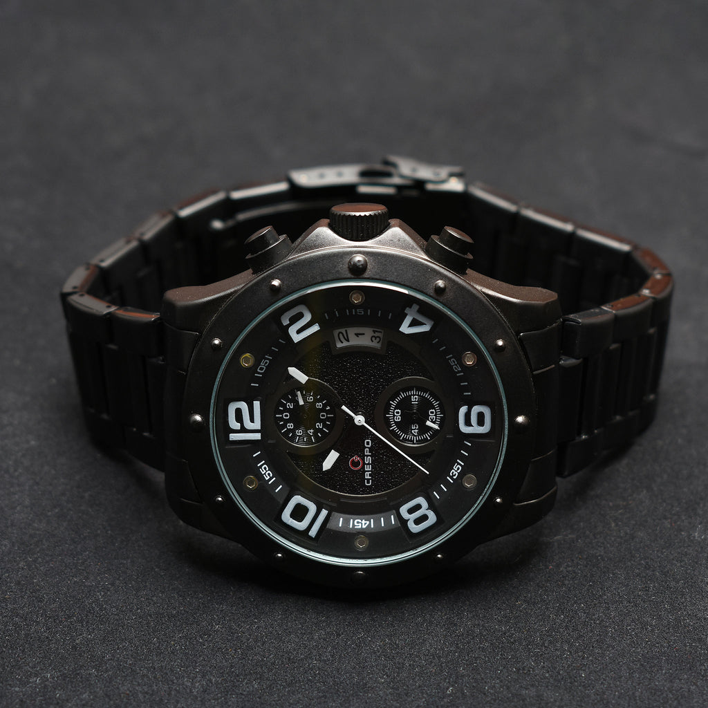 CRESPO MATE BLACK CHRONOGRAPH WATCH