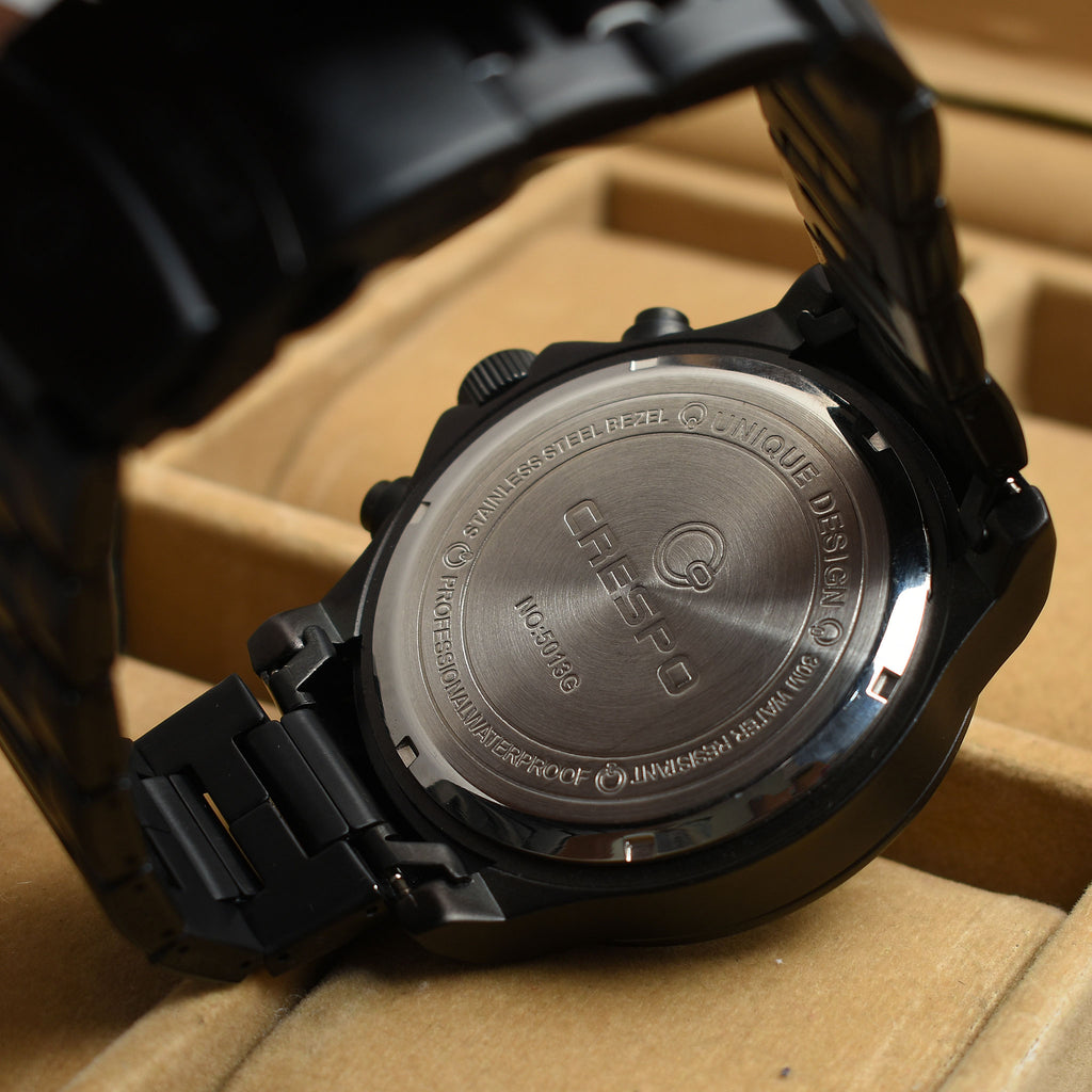 CRESPO MATE BLACK CHRONOGRAPH WATCH